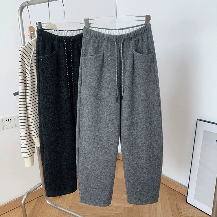 德训+毛拖儿绝配！25秋季主推c位miu风芝麻绳韩弗棉抽绳阔腿裤2色