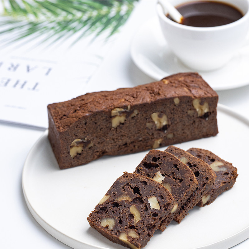 【布朗尼蛋糕】青岛顺兴食品_ 比利时进口黑巧克力核桃下午茶点心