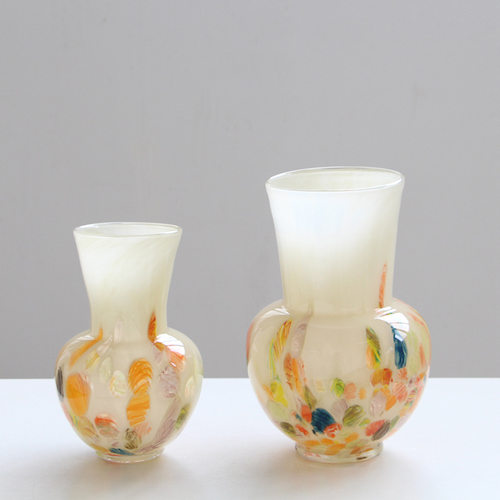 soft中古芬顿花瓶创意玻璃样板房客厅家居摆件琉璃工艺品艺术花器