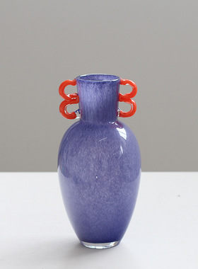 SoftHome创意手工双耳渐变直筒花级感餐桌电视柜软装复古摆件