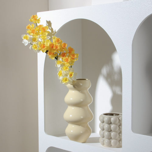 SoftHome陶瓷花瓶简约法式奶油复古插花瓶水培摆件居家花瓶