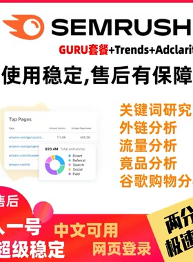 Semrush Business套餐带流量分析 可查询竞争对手信息 seo工具