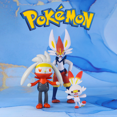 正版散货炎兔儿闪焰王牌摆件模型