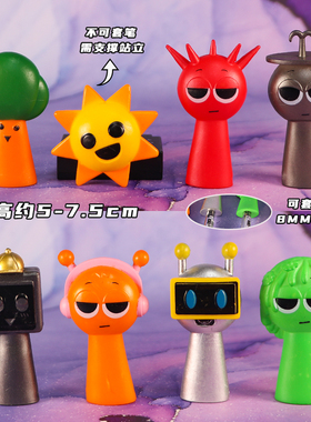 sprunki节奏盒子手办公仔音乐游戏可做笔套笔帽摆件圣诞礼物玩具