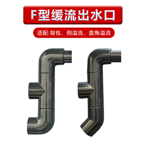 F型侧溢流背包背侧滤出水口