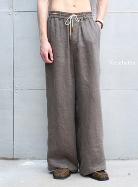 “不能错过的亚麻三色” 亚麻人字纹长裤| Kernhafen柯恩哈芬