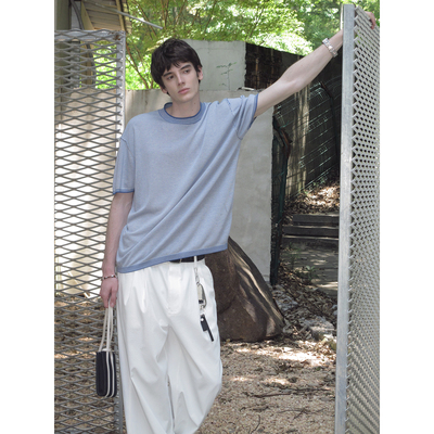 “清爽到犯规”细条短袖毛衣两色 | Kernhafen柯恩哈芬