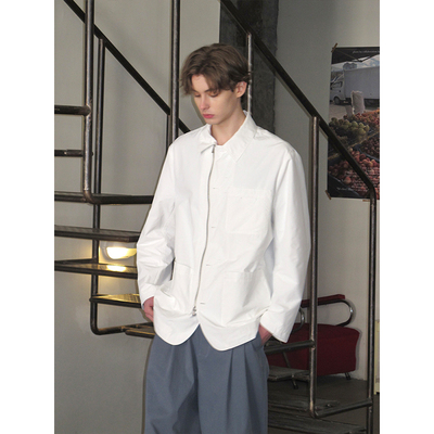 Kernhafen“爱上廓系穿搭”露齿门襟拉链设计感轻薄衬衫外套春夏