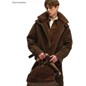 微阔翻毛领夹克羽绒服 寒冬松弛感玄学 kernhafen柯恩哈芬