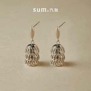 日常百搭新品 SUM汽泡·拉丝穹顶花盖耳环·原创设计款 精致时尚