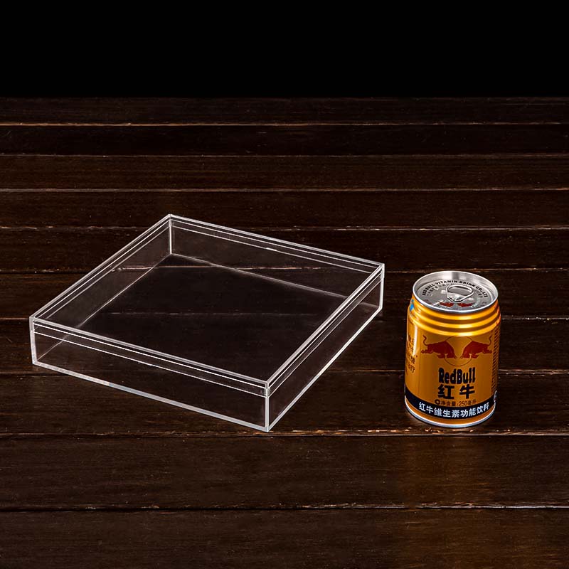 高档正方形亚克力塑料包装盒带盖食品级人参鹿茸礼品盒大号空盒子