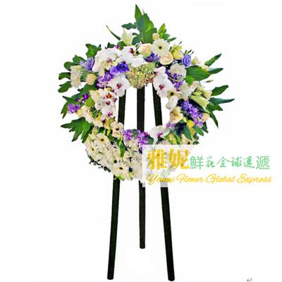 香港丧礼花圈篮白事祭奠速递同城
