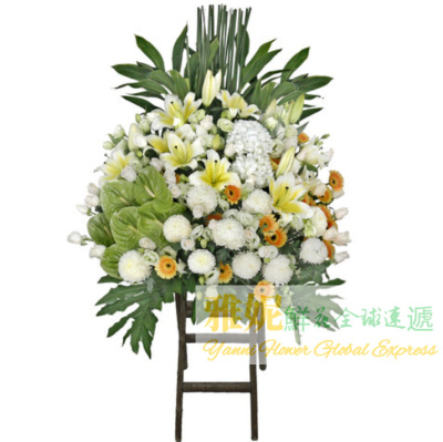 香港丧礼花篮速递祭奠吊唁花圈送