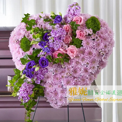 美国丧礼鲜花速递白事花圈祭奠花