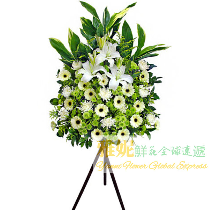 香港喪禮花籃速遞葬禮鮮花訂購花店送花白事帛事花牌花圈吊唁祭奠