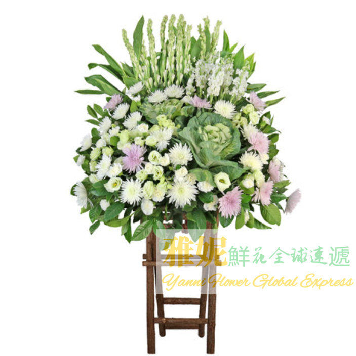 香港葬禮花籃速遞花店送花同城白事花牌喪禮花束花圈悼念帛鑽石山