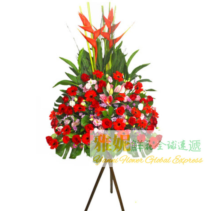 香港祝贺开业中山花篮速递送花九龙港鲜花快递订花开张红磡中环
