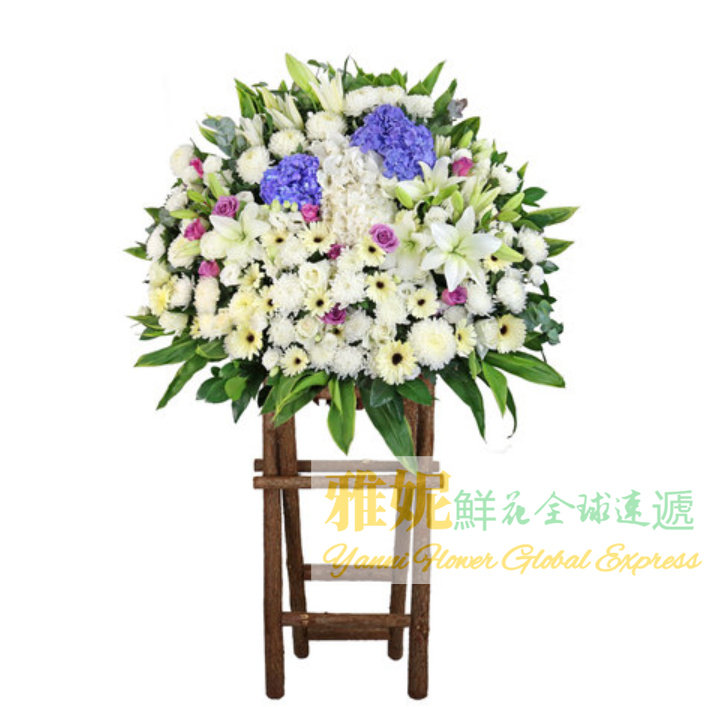 香港高端花籃速遞訂購花圈花束牌悼念白事喪禮葬殯葬殯儀帛事哀思
