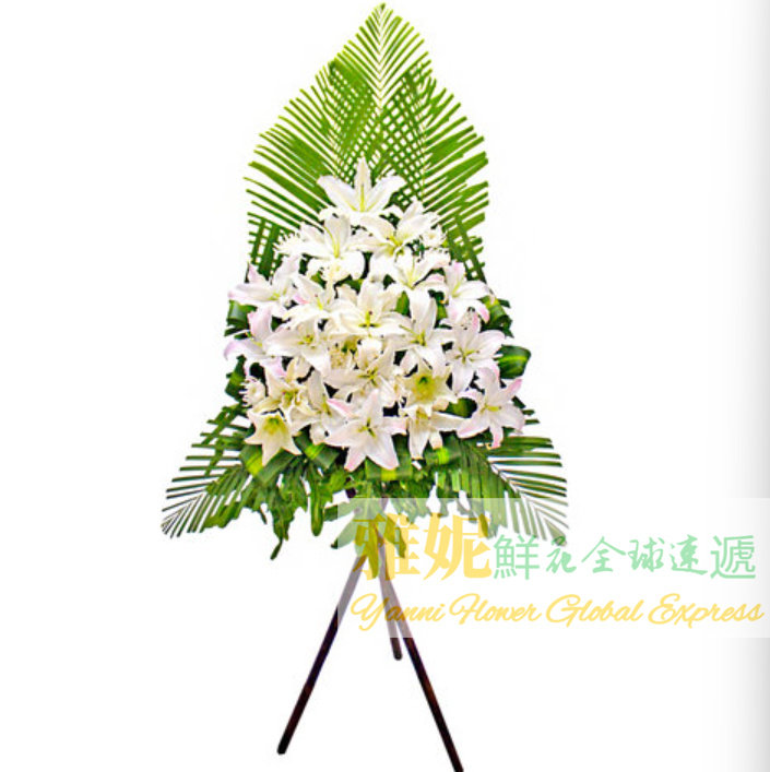 丧事花圈白事花圈悼念花圈葬礼花篮殡葬鲜花用品香港鲜花店送花