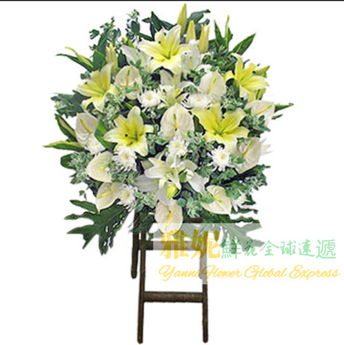 葬禮香港白事花籃速递同城送花圈