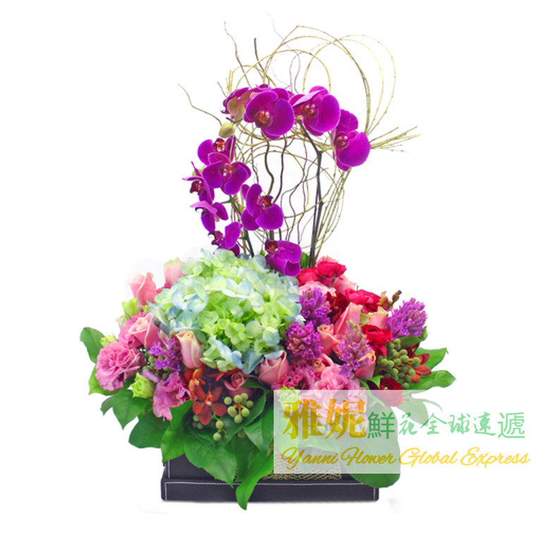 香港生日祝福訂花籃探望商务送礼上门服务同城澳門九龍北角中環