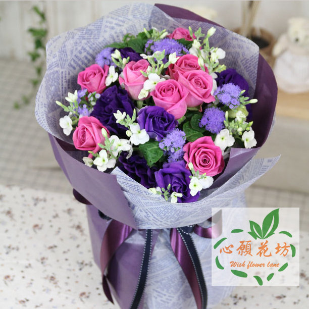 韩国鲜花速递首尔花店送花釜山大邱全国派送国际订玫瑰七夕情人节