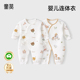 婴儿春夏季 连体衣宝宝纯棉蝴蝶衣新生保暖爬服a类外出衣服小月龄