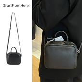 小众设计ata小方包 宅女同款 头层摔纹牛皮吐司包手提单肩斜挎包