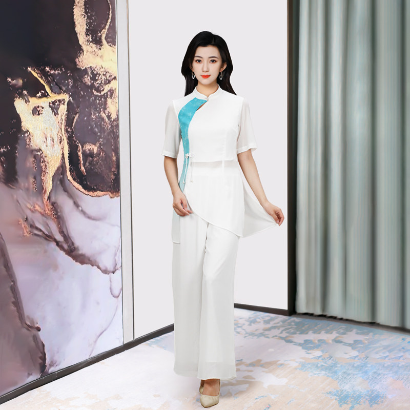 中式足浴技师工作服气质高端