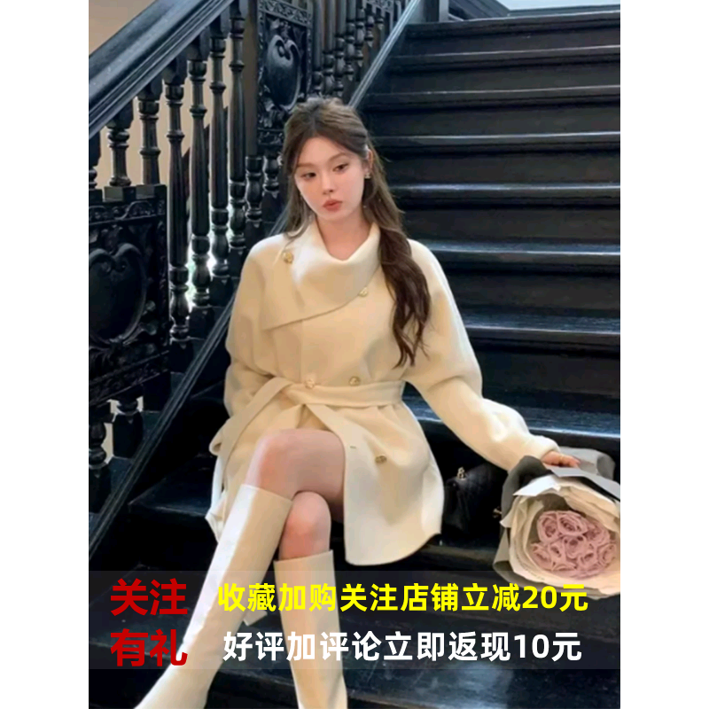双面羊绒大衣女秋冬2025秋冬新款韩版中长款毛呢呢外套爆款精品