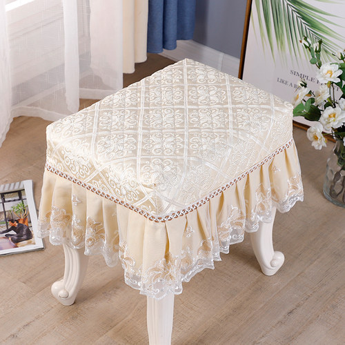 金花满叶化妆凳防尘罩