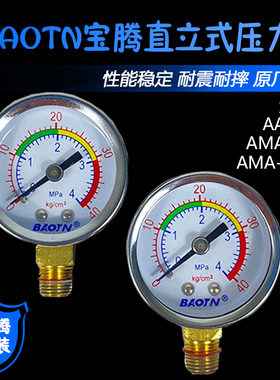 BAOTN宝腾BT-A2P/C2P电动润滑泵4MPA/40kg压力表油泵油压表A1/C1P