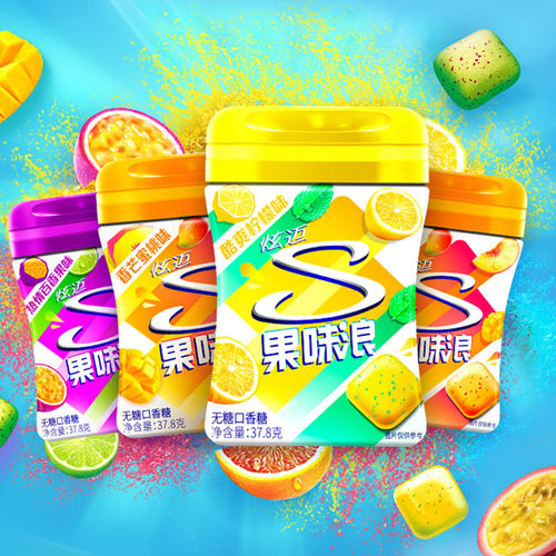 炫迈无糖口香糖果味浪起来蜜桃味