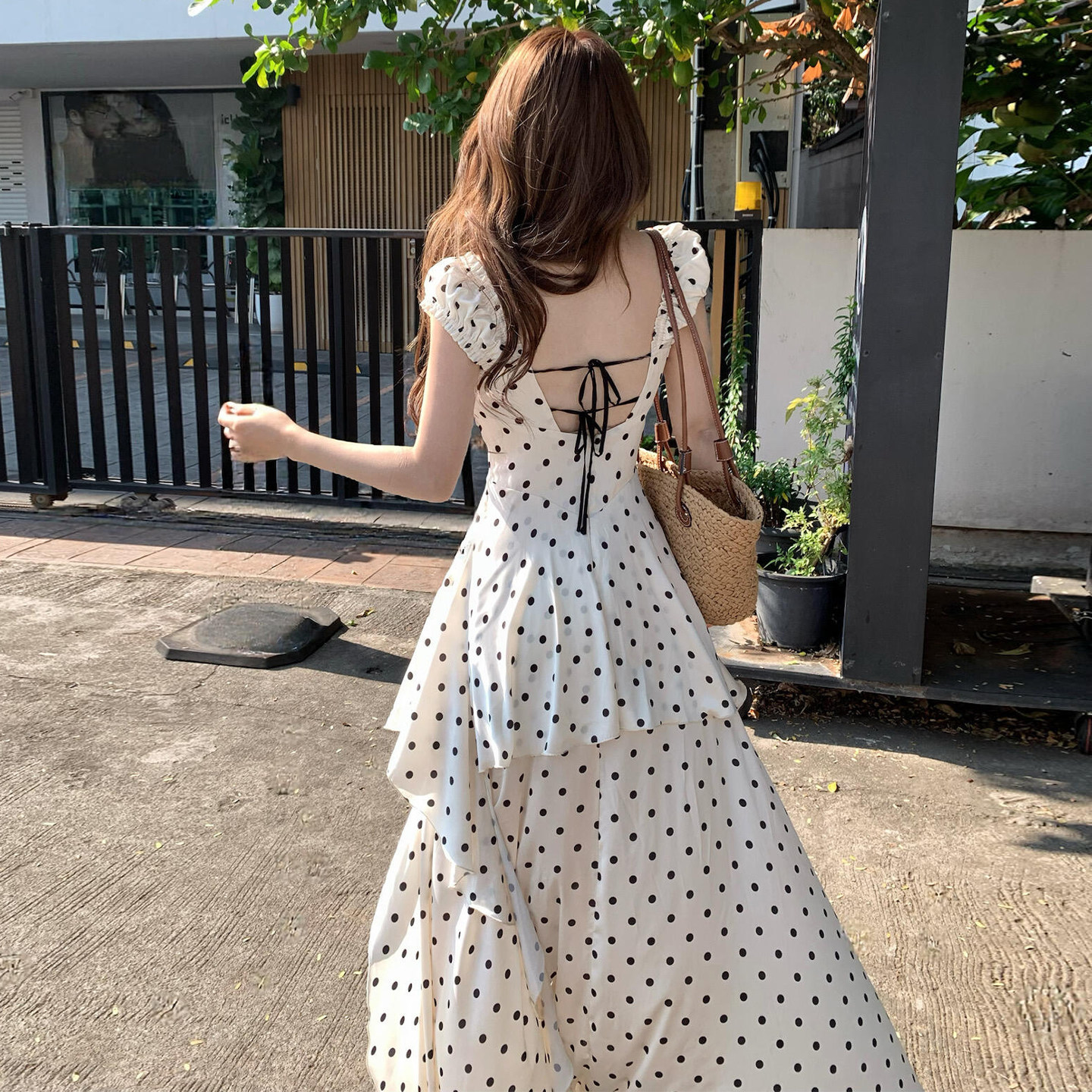绿色假两件针织毛衣套装连衣裙子女早春季小个子韩系穿搭格纹长裙