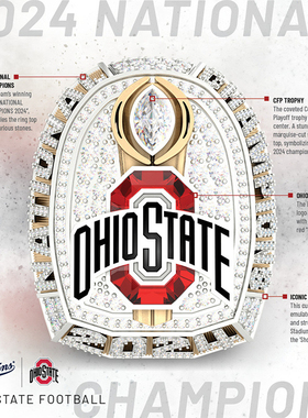 2024-2025年NCAA大学奖杯冠军戒指套装橄榄球奖杯体育奖品