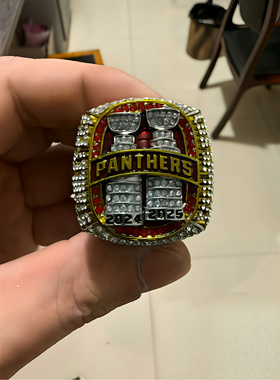 工厂批发廉价的2025年官方NHL斯坦利杯佛罗里达黑豹冠军戒指