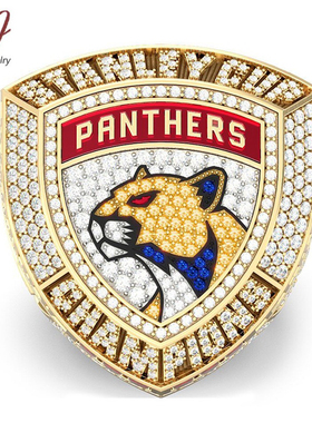 新款冠军戒指美洲豹合金欧美通用