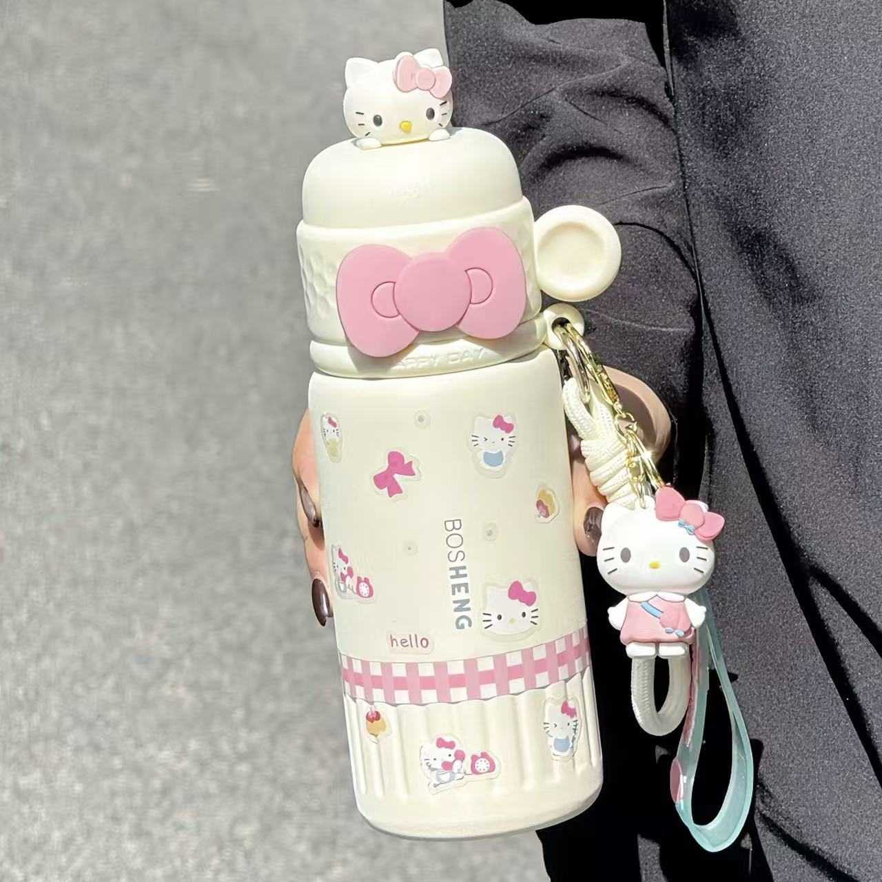 简约保温杯女生高颜值316不锈钢大容量杯子学生上学专用吸管水杯