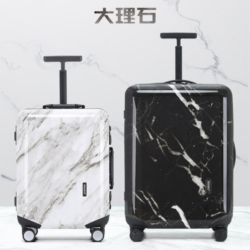 多伦保罗大理石纹万向轮行李箱