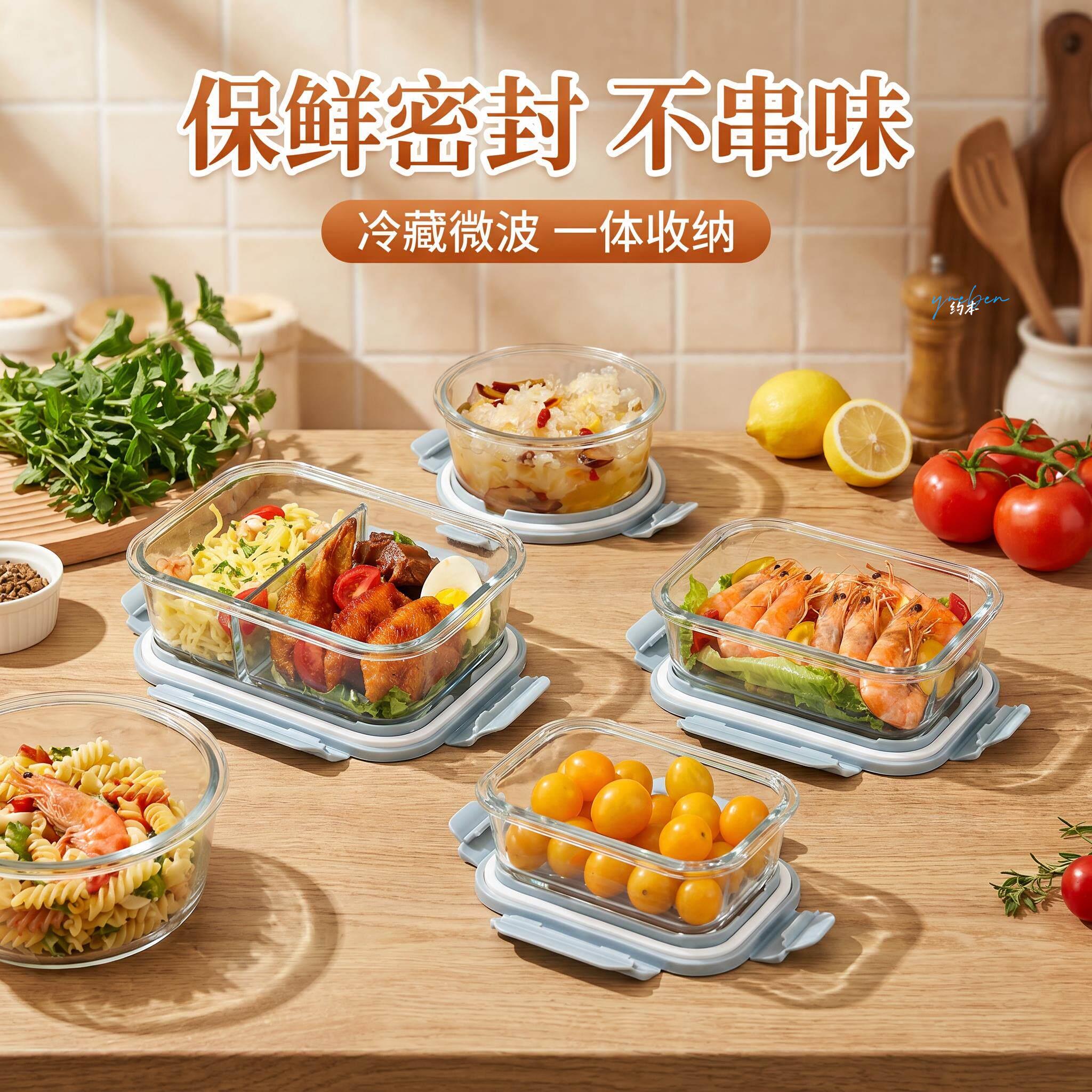 餐盒可重复使用可携式密封学生上学专用套装上班族露营便当带饭保图片