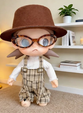 20CM嘎子姐衣服格子背带裤花边白衫套装1/8心之向往Zsiga帽子时尚