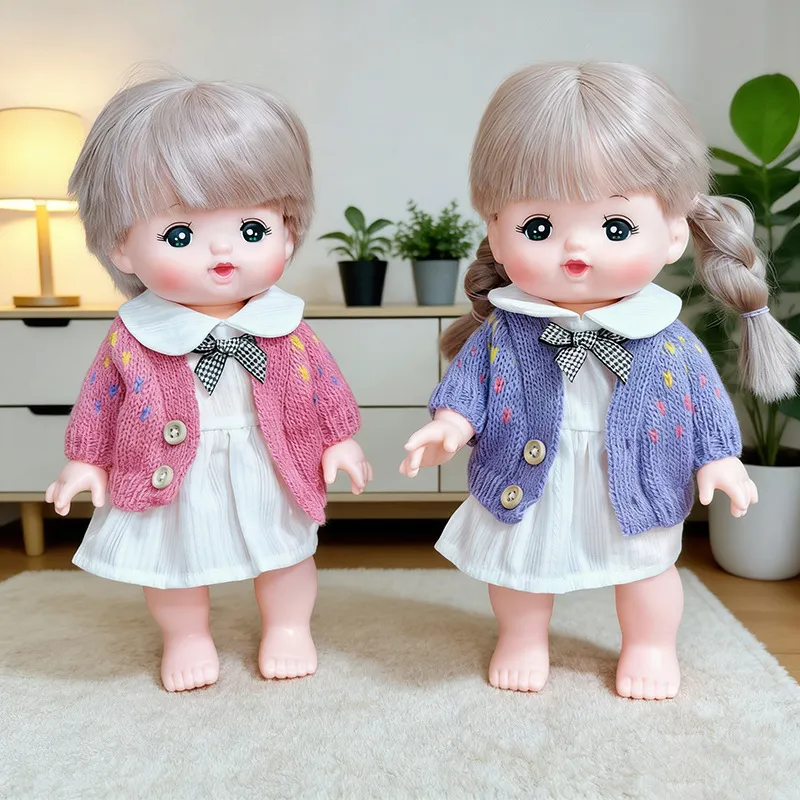 咪露娃娃换装小美乐娃衣毛衣开衫棉质白裙服沙奈洋娃娃女生学穿衣
