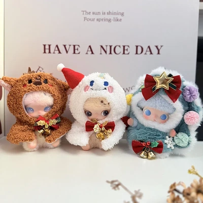 DIMOO新生日记系列娃衣搪胶毛绒挂件圣诞娃衣潮玩盲盒替换衣服萌