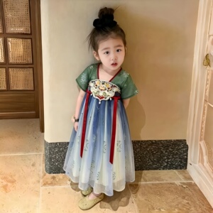 汉服女儿童古风连衣裙薄款新款夏
