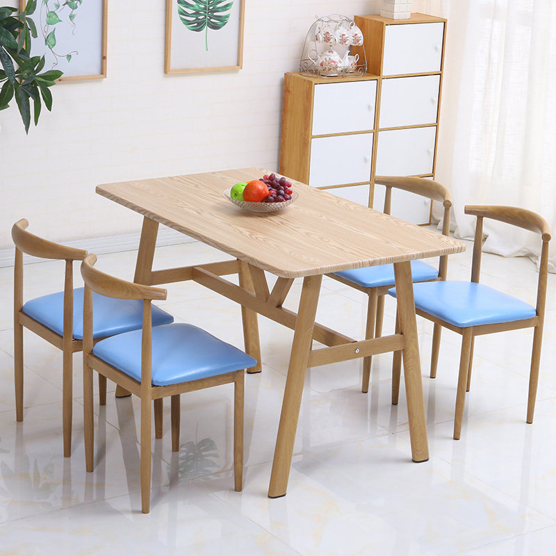 简椅约经济餐桌椅奶茶饭店快餐店甜品店一桌四店面馆商用桌椅组合