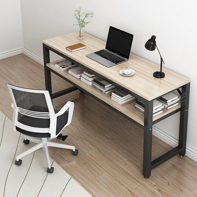 Rectangular desk computer desk household desk long strip tables on the wall office narrow table training table exam learning table