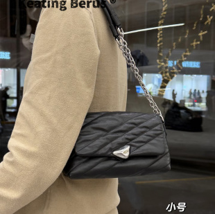 滩时邮差单包单肩斜挎手提包牛皮链条包软小方包 李娜同款