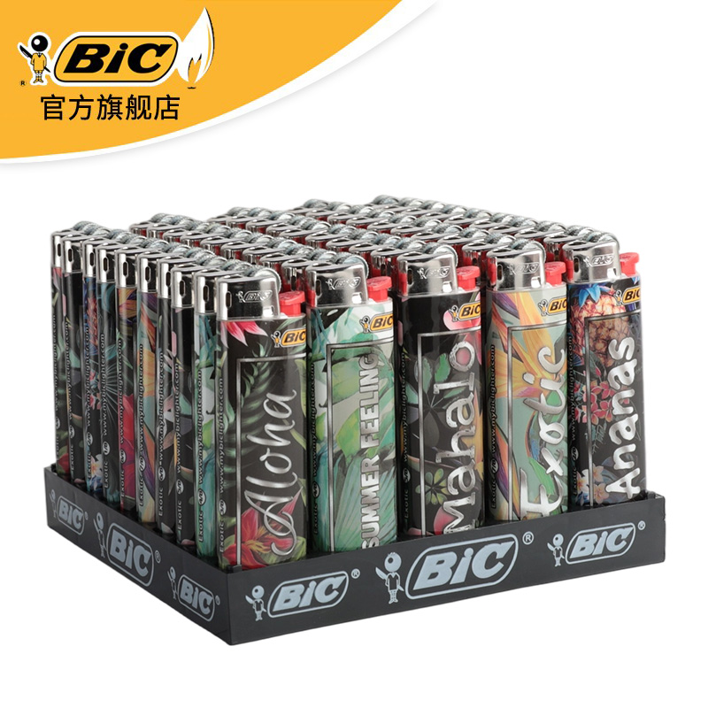 法国bic比克j3法国物语打火机滑轮整盒防爆一次性砂轮式家用齿轮