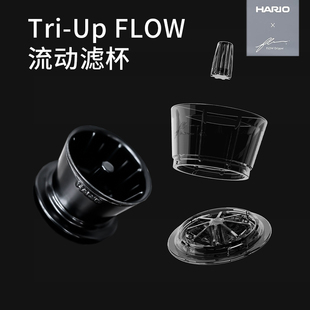 FLOW流动滤杯老岩泥树脂滤杯手冲咖啡滴滤器 HARIO x陶作坊Tri
