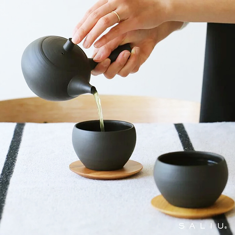 saliu茶壶日本黑陶茶具